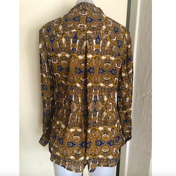 L’AGENCE Nina Silk Long Sleeve Blouse - Picture 5 of 8